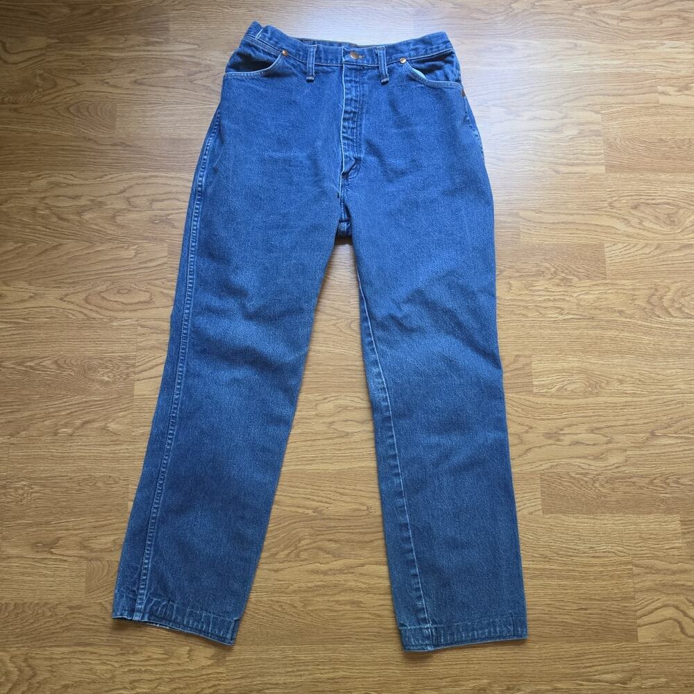 Vintage Wrangler Jeans Womens Size 28x28 Blue Denim 100% Cotton Made In USA